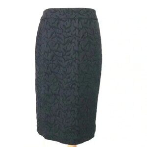 Coldwater Creek Midi Black Lined Back Zippered Pencil Skirt Size 6